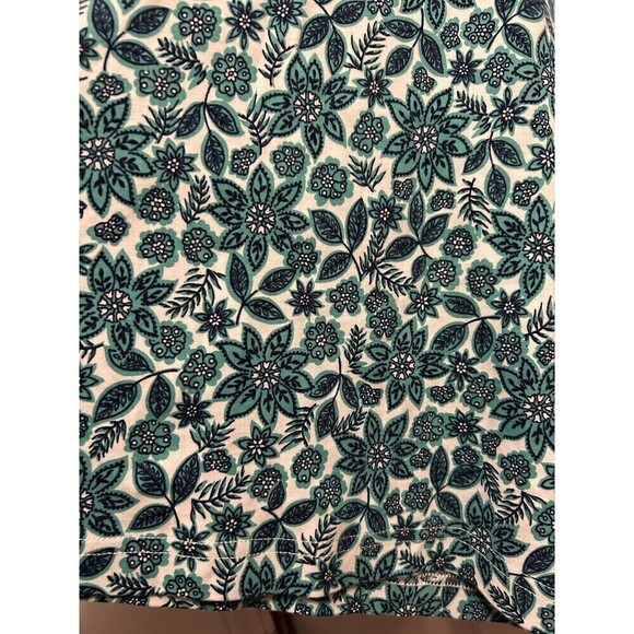 Lands End Women’s MP Turtleneck Blue Green Floral Paisley Print Soft Long Sleeve - Picture 11 of 14